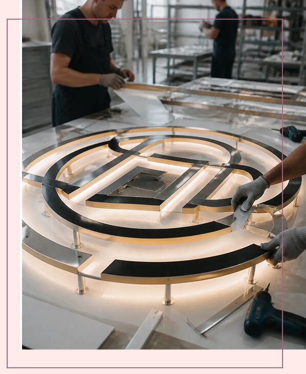 Изготовление и монтаж интерьерных вывесок для бизнеса в Новодвинске